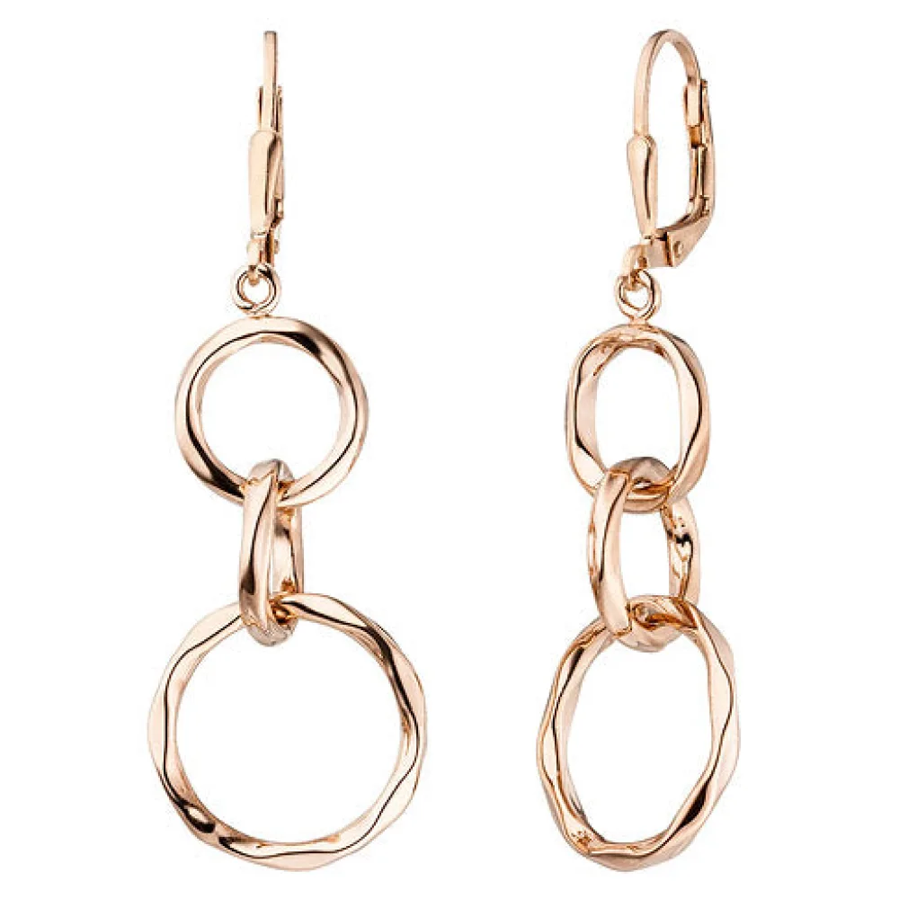 Ohrhänger 925 Sterling Silber rotgold vergoldet Ohrringe Boutons Silberohrringe