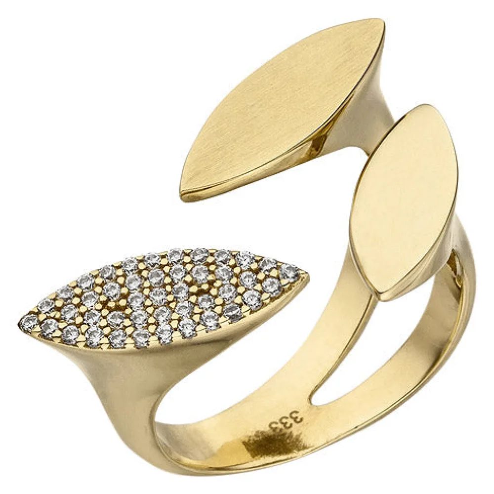Damen Ring offen 333 Gold Gelbgold 40 Zirkonia Goldring-54