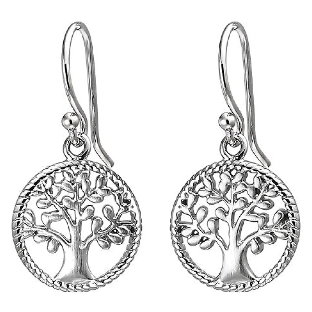 Ohrhänger Baum 925 Sterling Silber Ohrringe Silberohrringe