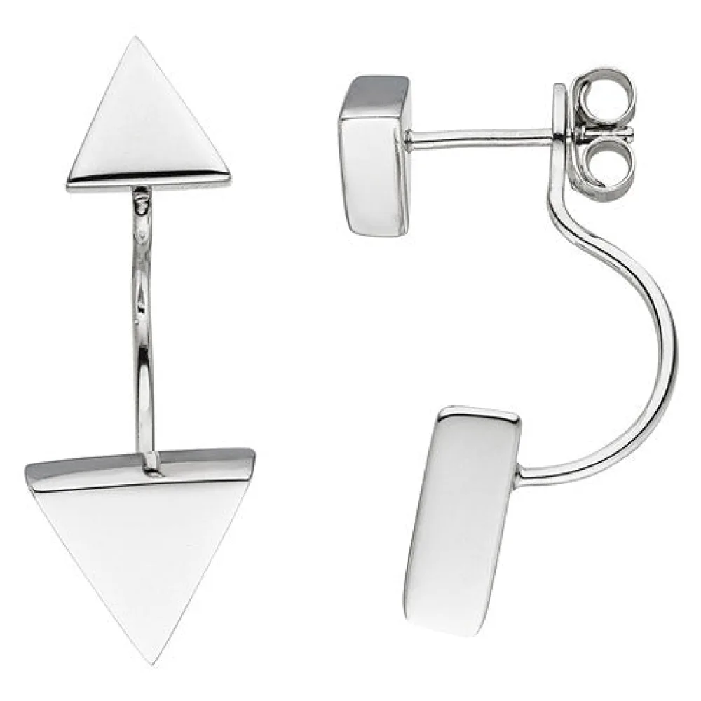 Ohrhänger Dreieck 925 Sterling Silber Ohrringe Ohrstecker Dreieck