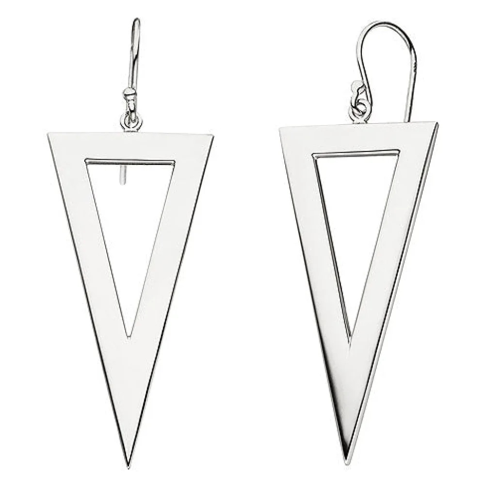 Ohrhänger Ohrhaken Dreieck 925 Sterling Silber Ohrringe Silberohrringe