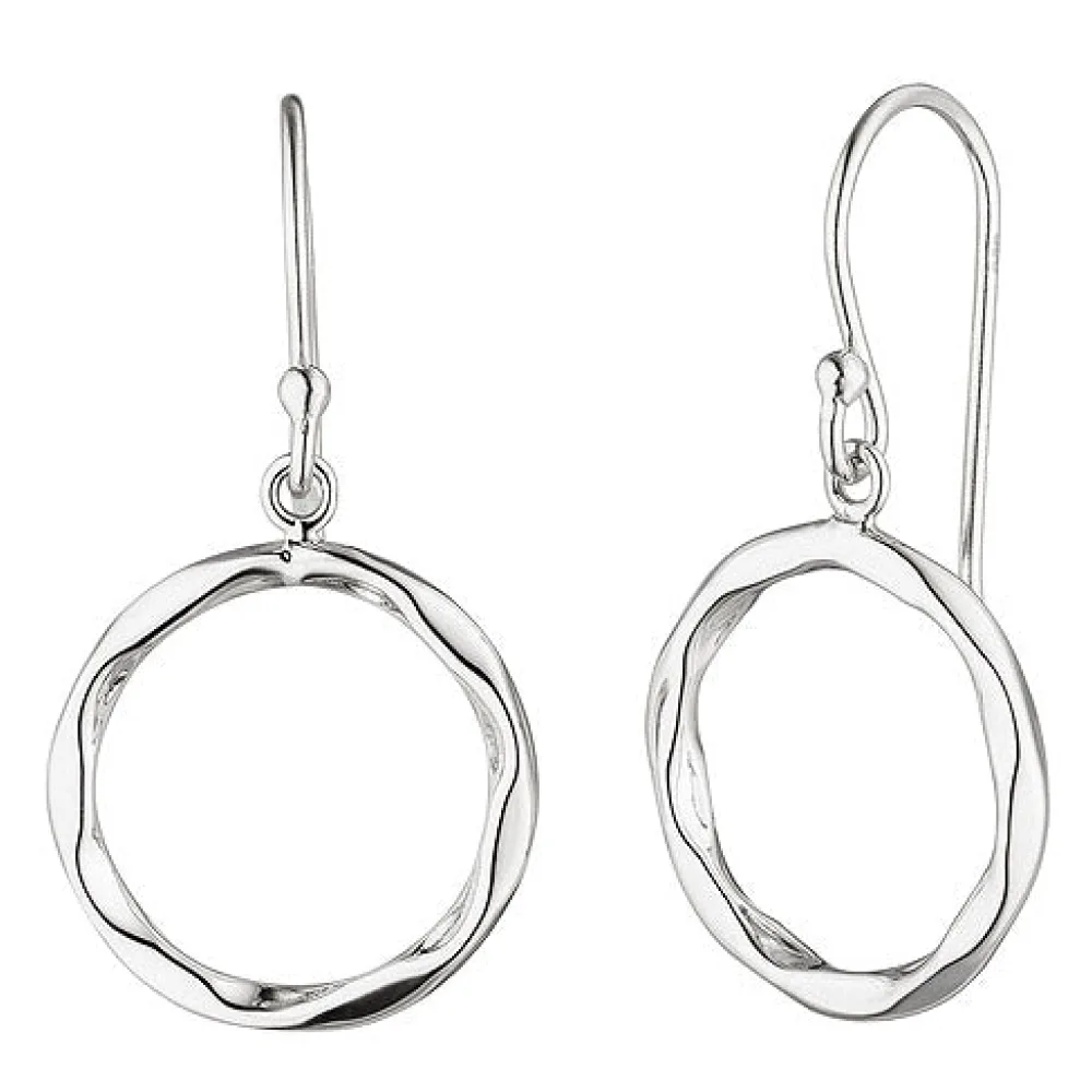 Ohrhänger rund 925 Sterling Silber Ohrringe Silberohrringe