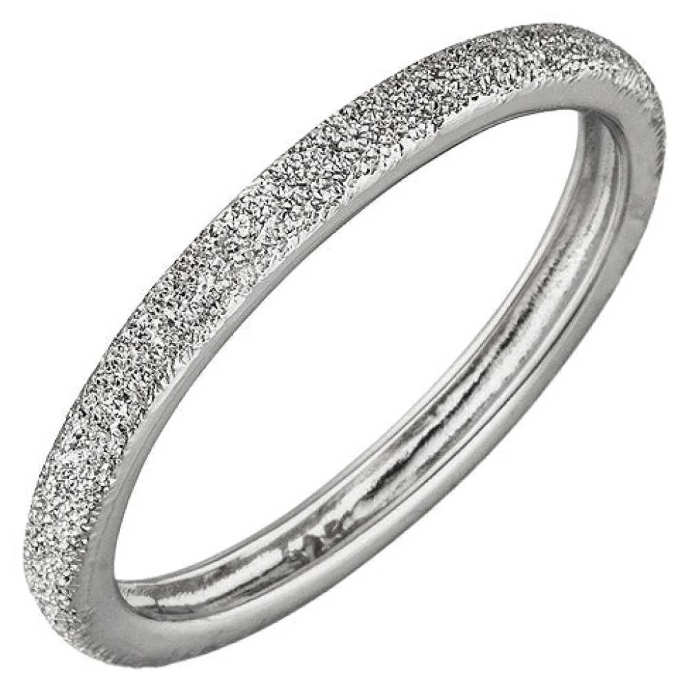 Damen Ring schmal 925 Sterling Silber mit Struktur Silberring-56