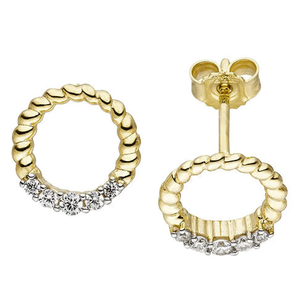 Ohrstecker 333 Gold Gelbgold 10 Zirkonia Ohrringe Goldohrringe