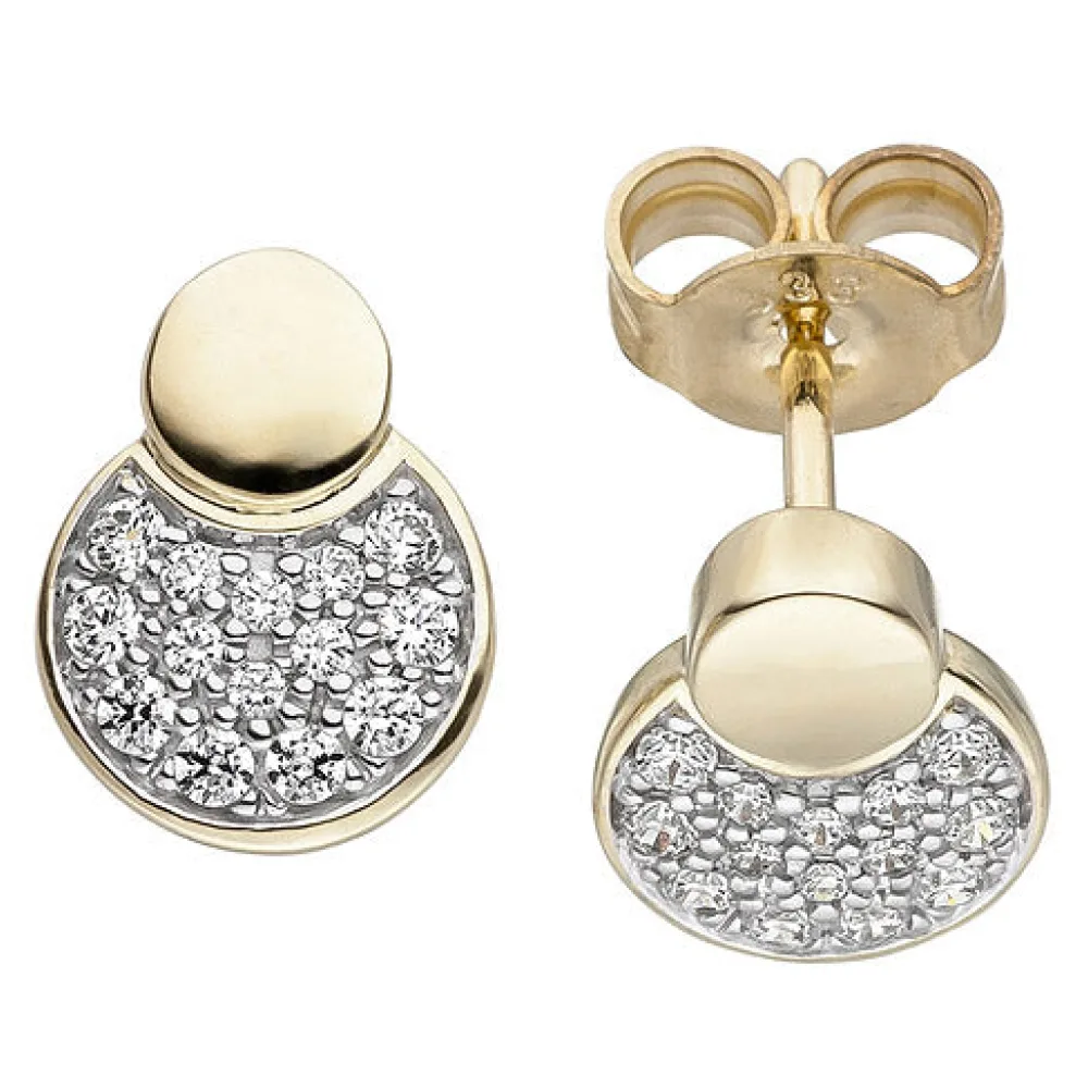 Ohrstecker 333 Gold Gelbgold 28 Zirkonia Ohrringe Goldohrringe Goldohrstecker