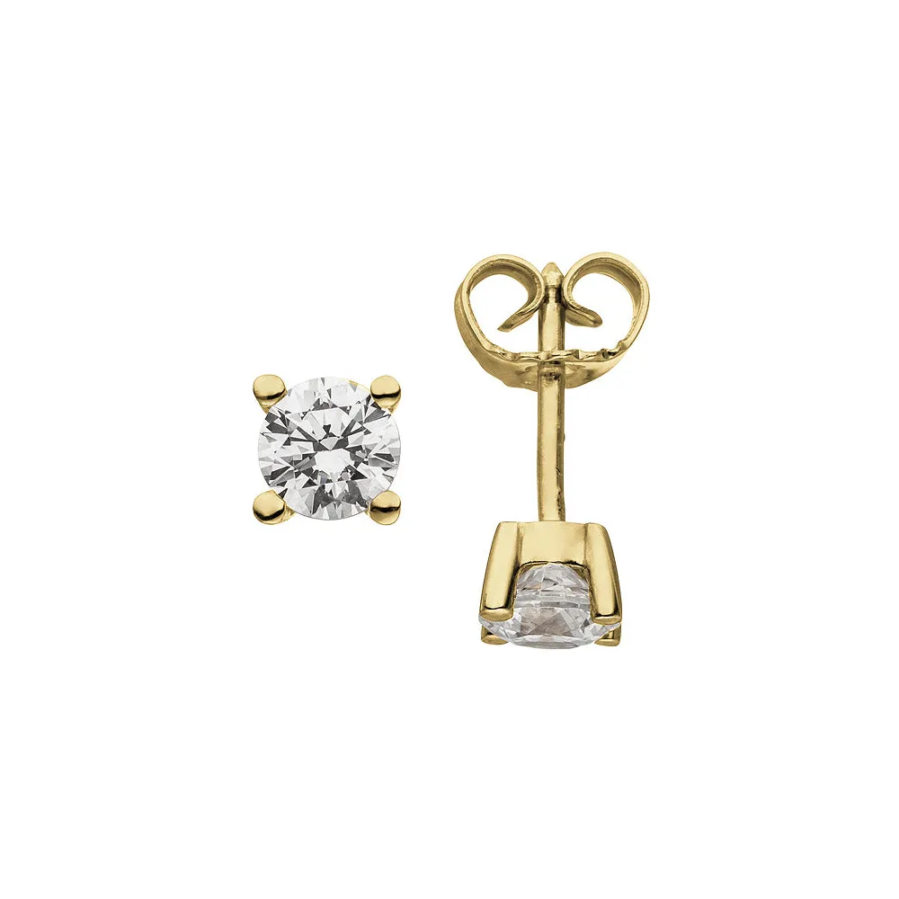 Ohrstecker 585 Gold Gelbgold 2 Diamanten Brillanten 1 00 ct. Ohrringe