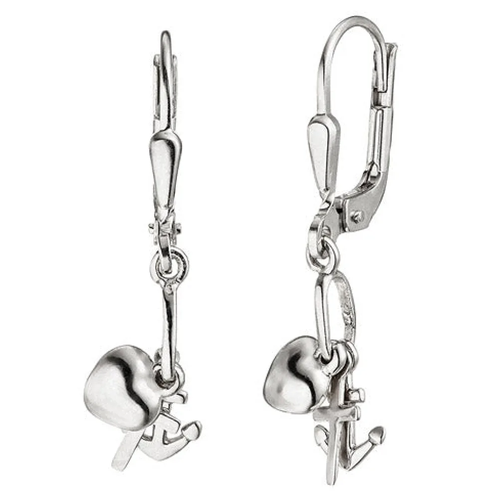 Kinder Ohrhänger Glaube Liebe Hoffnung 925 Sterling Silber Kinderohrringe