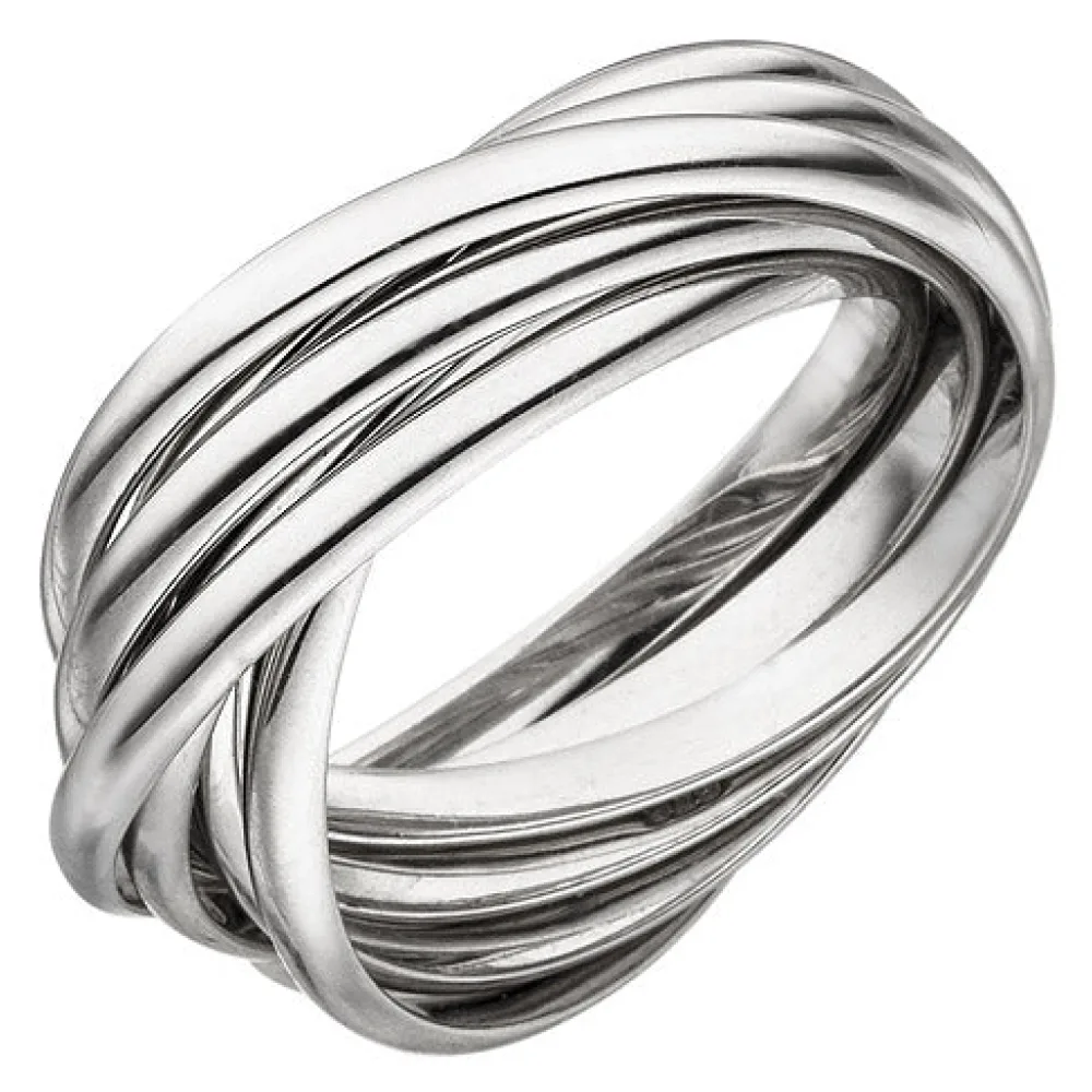 Damen Ring verschlungen 925 Sterling Silber Silberring-58