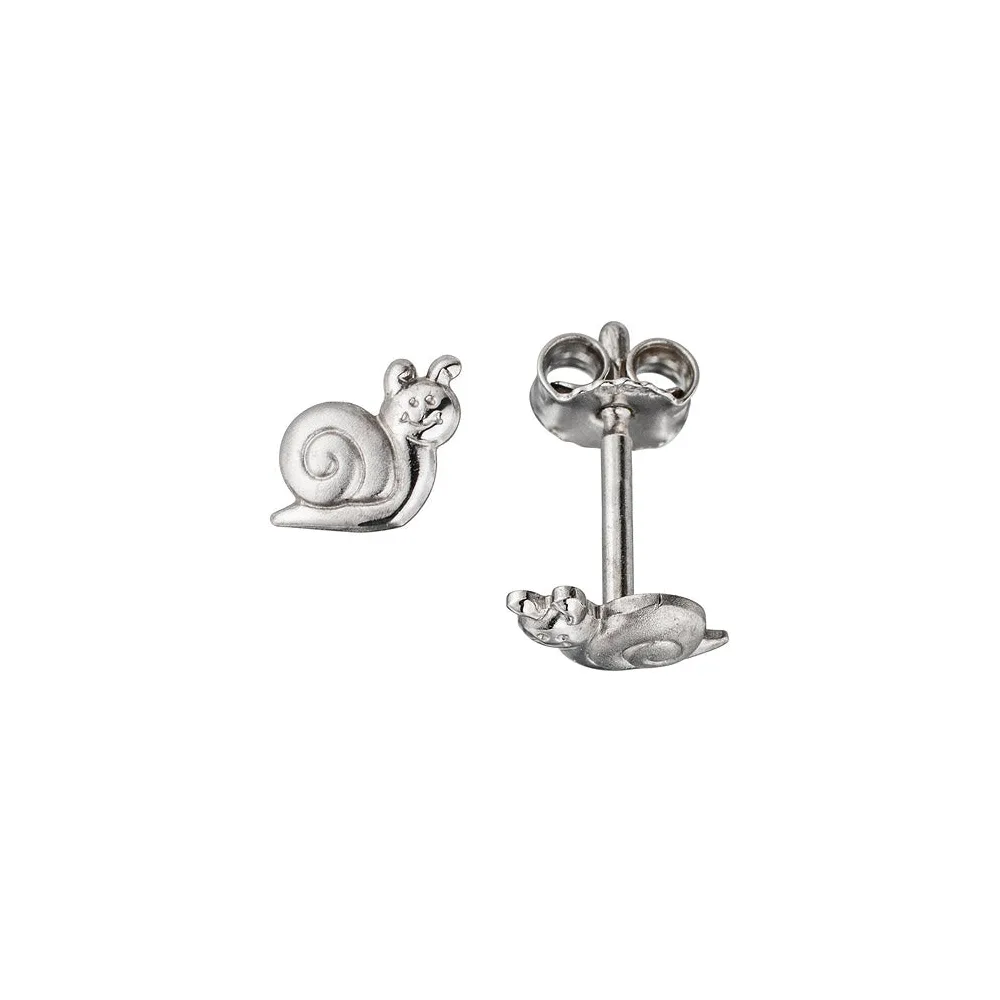 Kinder Ohrstecker Schnecke 925 Sterling Silber mattiert Ohrringe Kinderohrringe