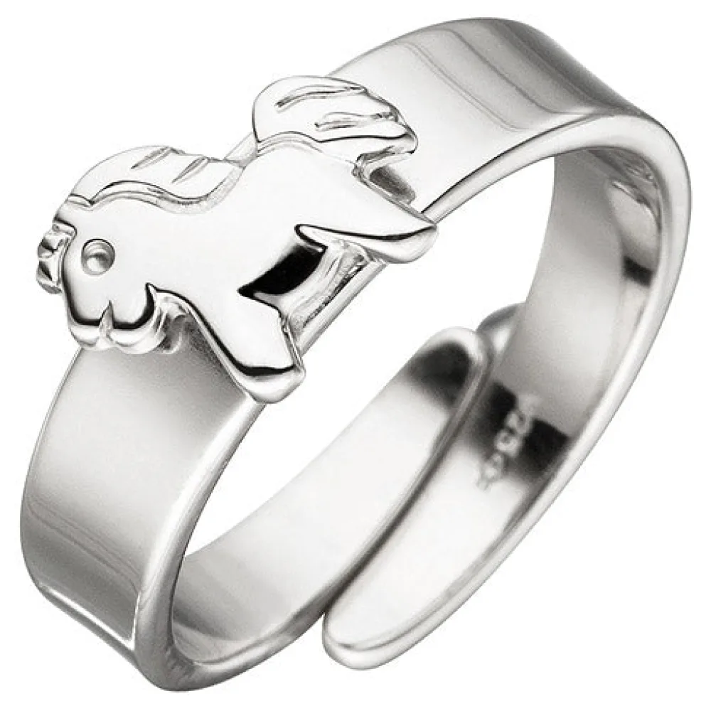 Kinder Ring Pferd Pony 925 Sterling Silber Silberring Kinderring verstellbar-46