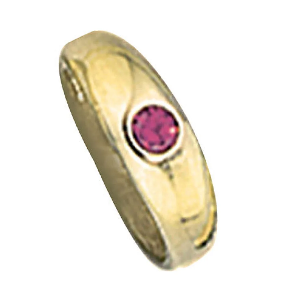 Kinder Taufring 333 Gold Gelbgold 1 Rubin rot Taufanhänger