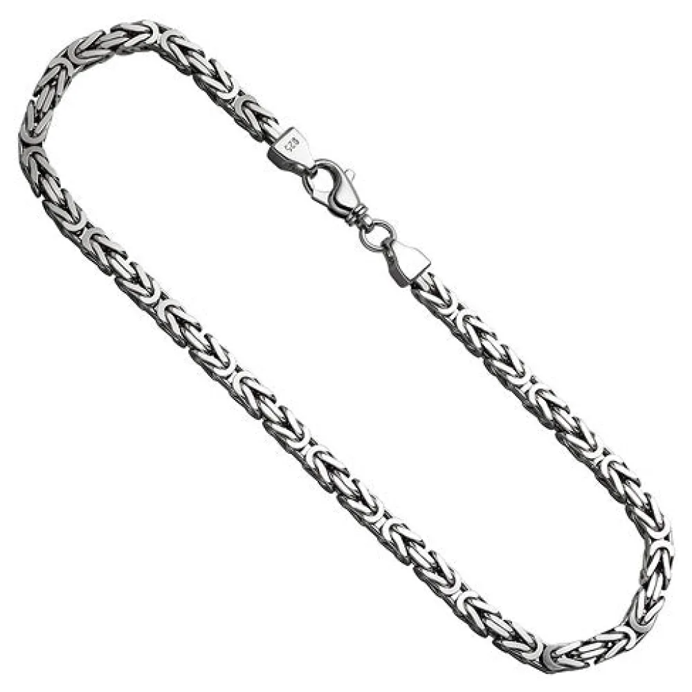 Königskette 925 Silber 7 2 mm 50 cm Karabiner Halskette Kette Silberkette