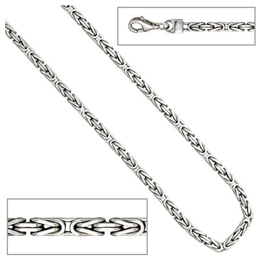 Königskette 925 Sterling Silber 3 1 mm 45 cm Halskette Kette Silberkette