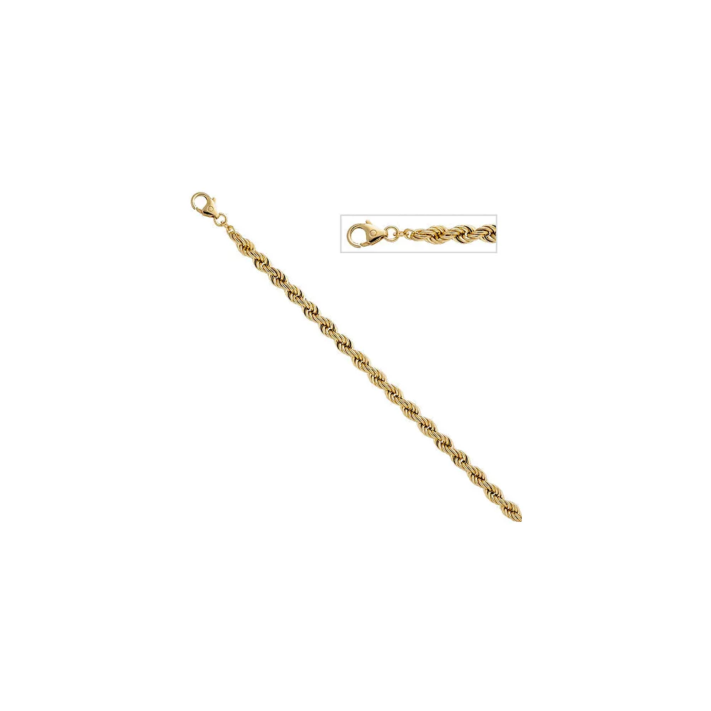 Kordelarmband 585 Gold Gelbgold 19 cm Armband Goldarmband