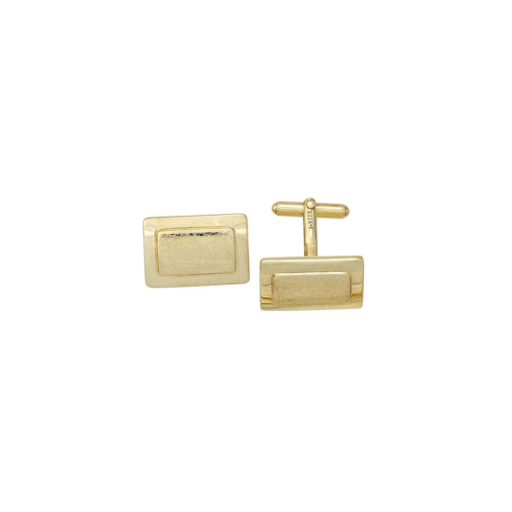 Manschettenknöpfe 333 Gold Gelbgold eismatt