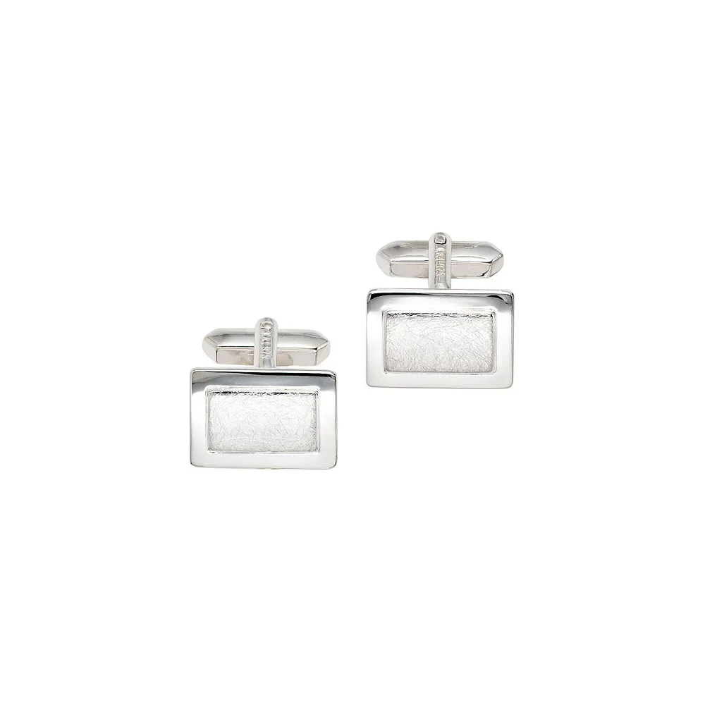 Manschettenknöpfe 925 Sterling Silber eismatt