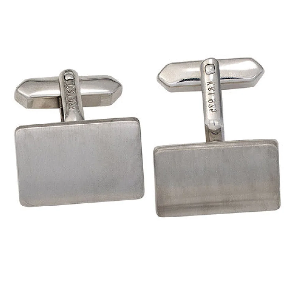 Manschettenknöpfe 925 Sterling Silber rhodiniert mattiert