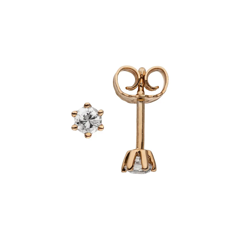 Ohrstecker 585 Gold Rotgold 2 Diamanten Brillanten 0 24 ct. Ohrringe