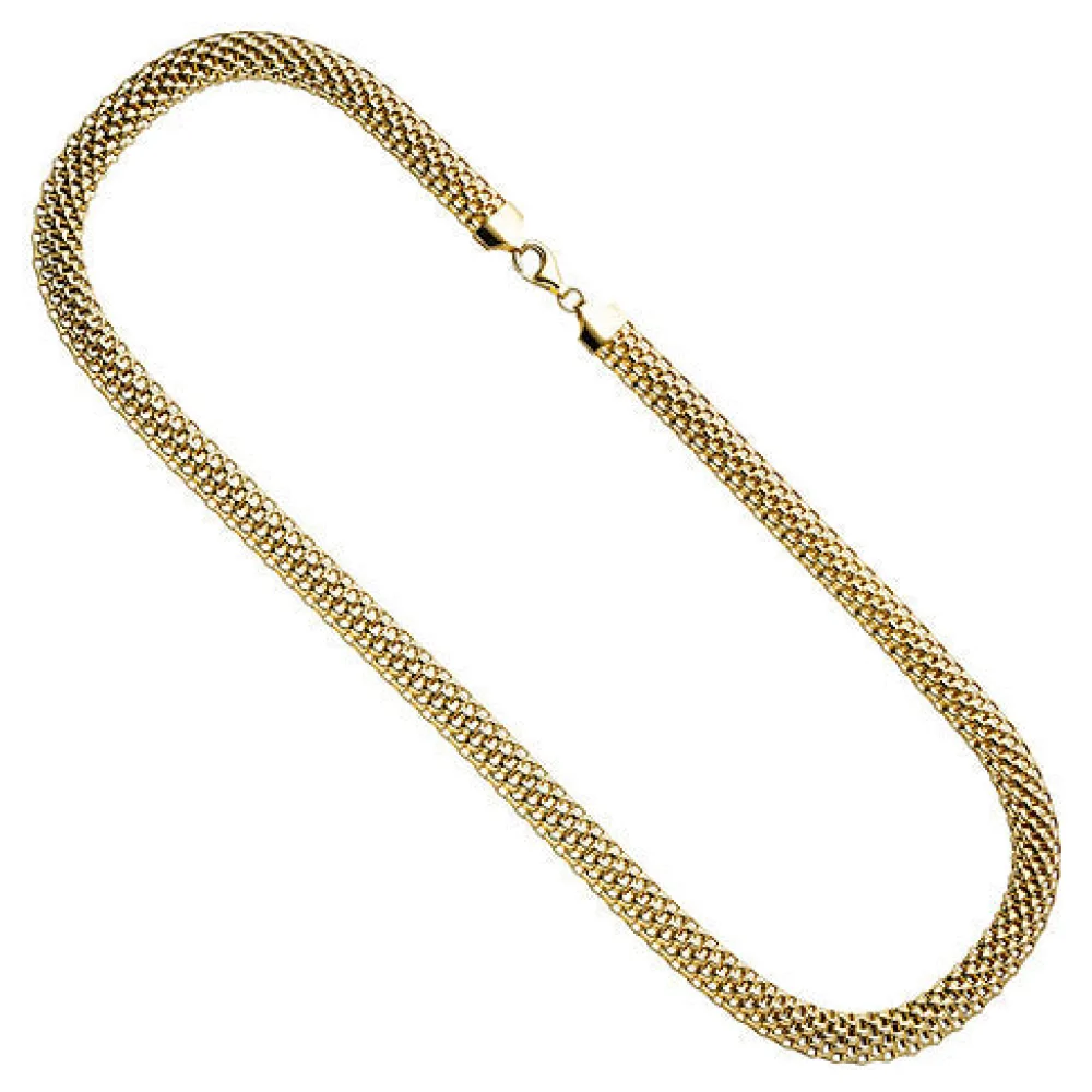 Collier Statement Halskette 925 Sterling Silber gold vergoldet 45 cm Kette