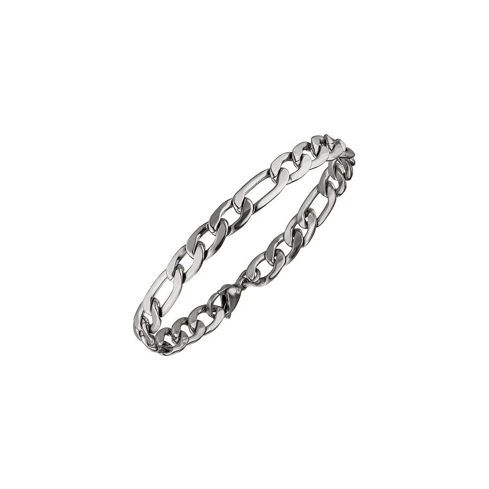Figaroarmband Edelstahl 21 cm Armband
