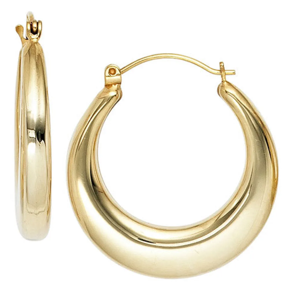 Creolen 585 Gold Gelbgold Ohrringe Goldohrringe Goldcreolen