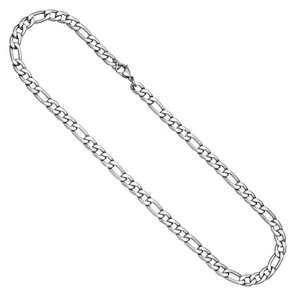 Figarokette Edelstahl 50 cm Kette Halskette Karabiner