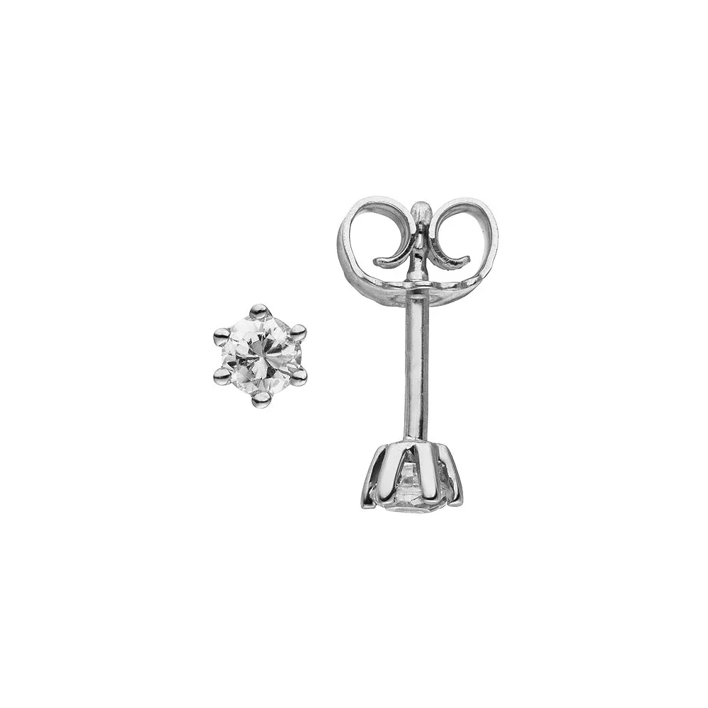 Ohrstecker 585 Gold Weißgold 2 Diamanten Brillanten 0 14 ct. Ohrringe