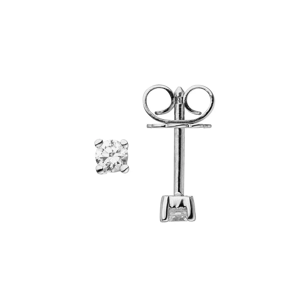 Ohrstecker 585 Gold Weißgold 2 Diamanten Brillanten 0 24 ct. Ohrringe