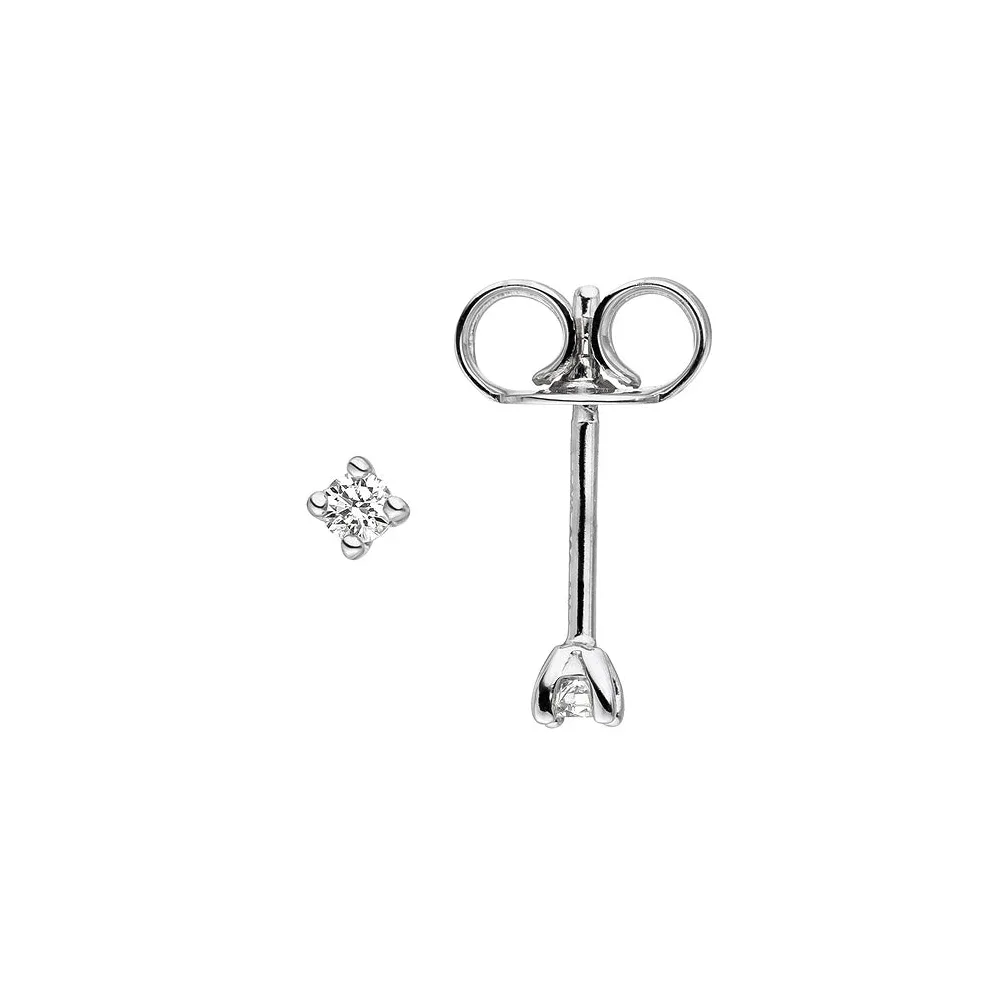 Ohrstecker 585 Gold Weißgold 2 Diamanten Brillanten Ohrringe Diamantohrstecker