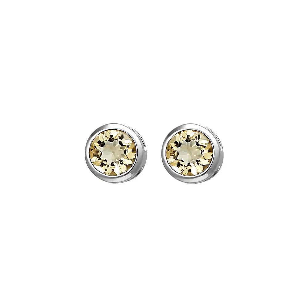 Ohrstecker 925 Sterling Silber 2 Citrine orange Ohrringe