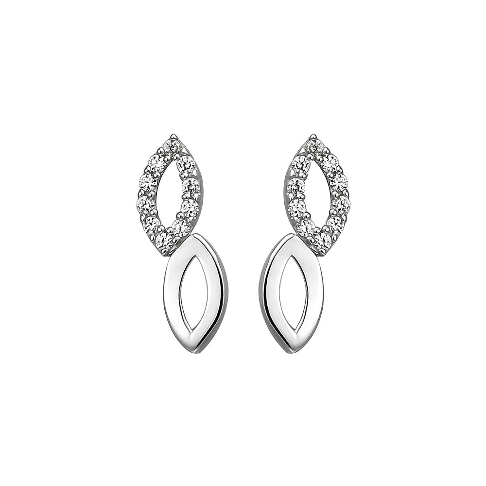 Ohrstecker 925 Sterling Silber 20 Zirkonia Ohrringe Silberohrringe