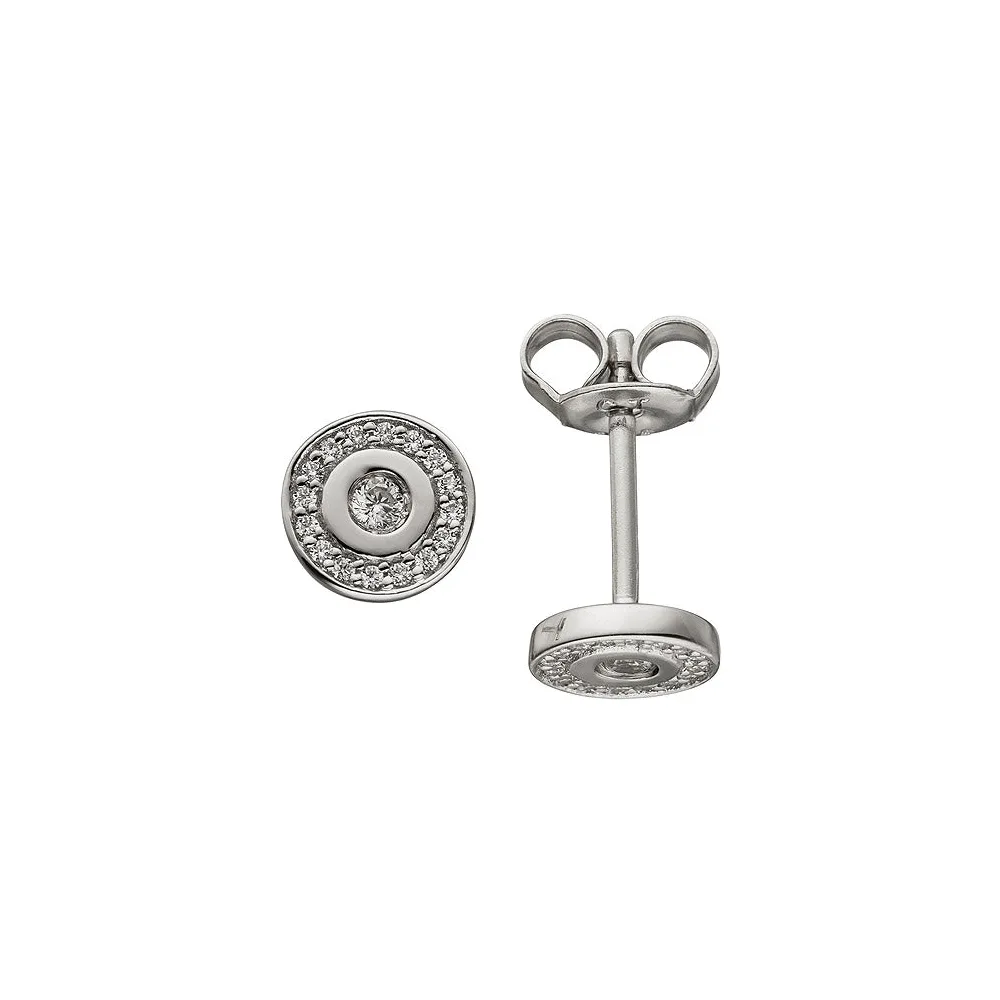 Ohrstecker 925 Sterling Silber 34 Zirkonia Ohrringe Silberohrringe