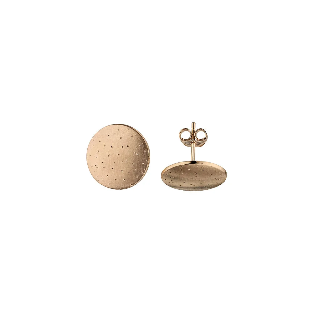 Ohrstecker 925 Sterling Silber rotgold vergoldet matt Ohrringe