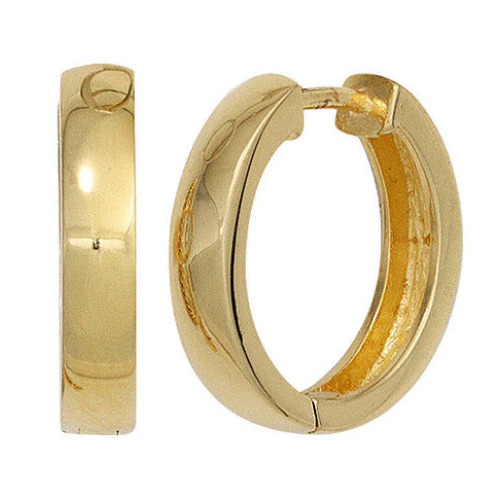 Creolen 925 Sterling Silber gold vergoldet Ohrringe