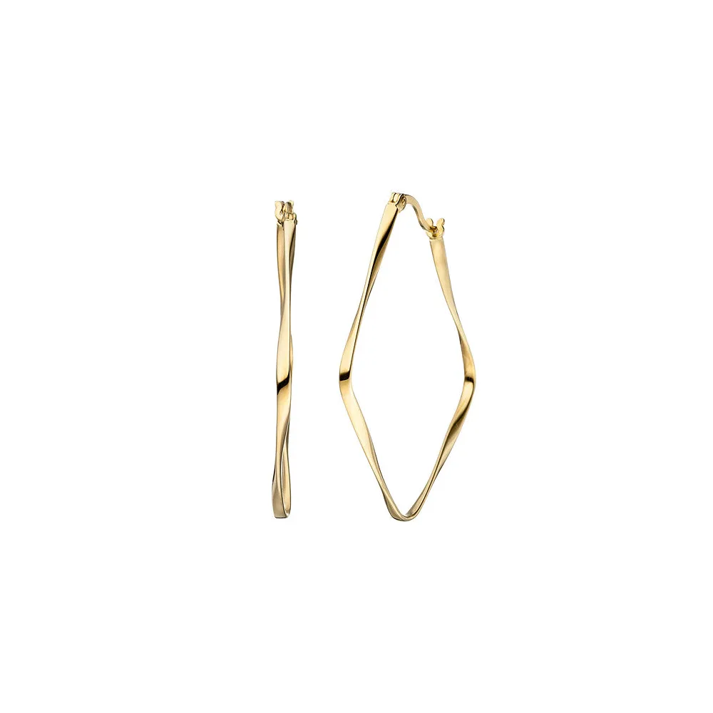 Creolen 925 Sterling Silber gold vergoldet Ohrringe