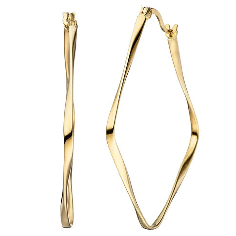 Creolen 925 Sterling Silber gold vergoldet Ohrringe