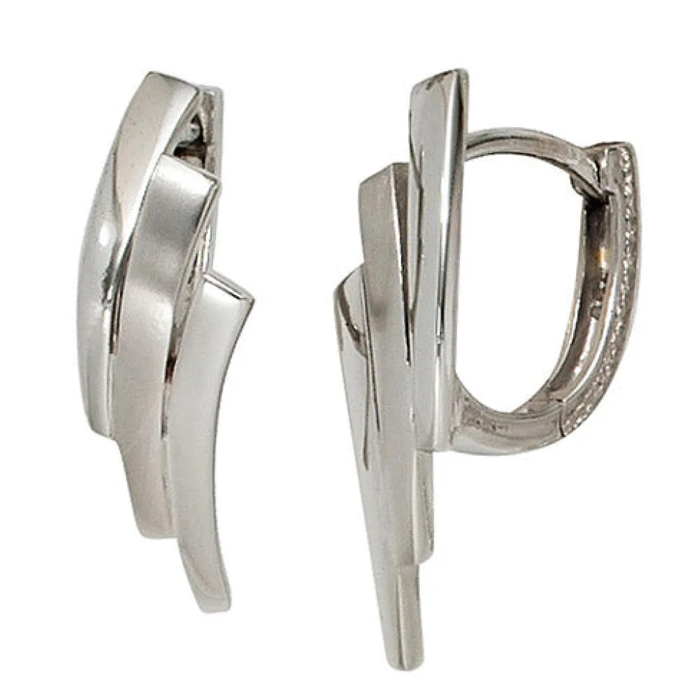 Creolen 925 Sterling Silber mattiert Ohrringe Silberohrringe Silbercreolen