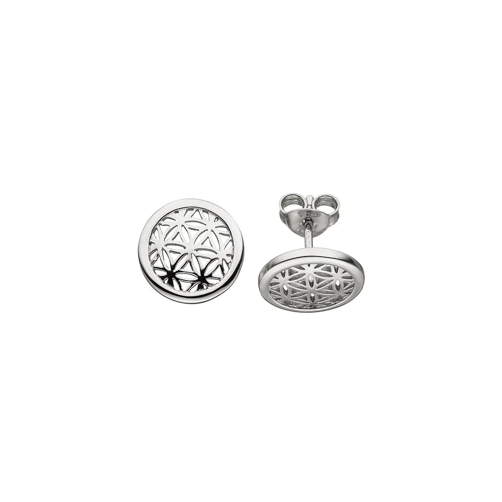 Ohrstecker blume des Lebens 925 Sterling Silber Ohrringe Silberohrringe