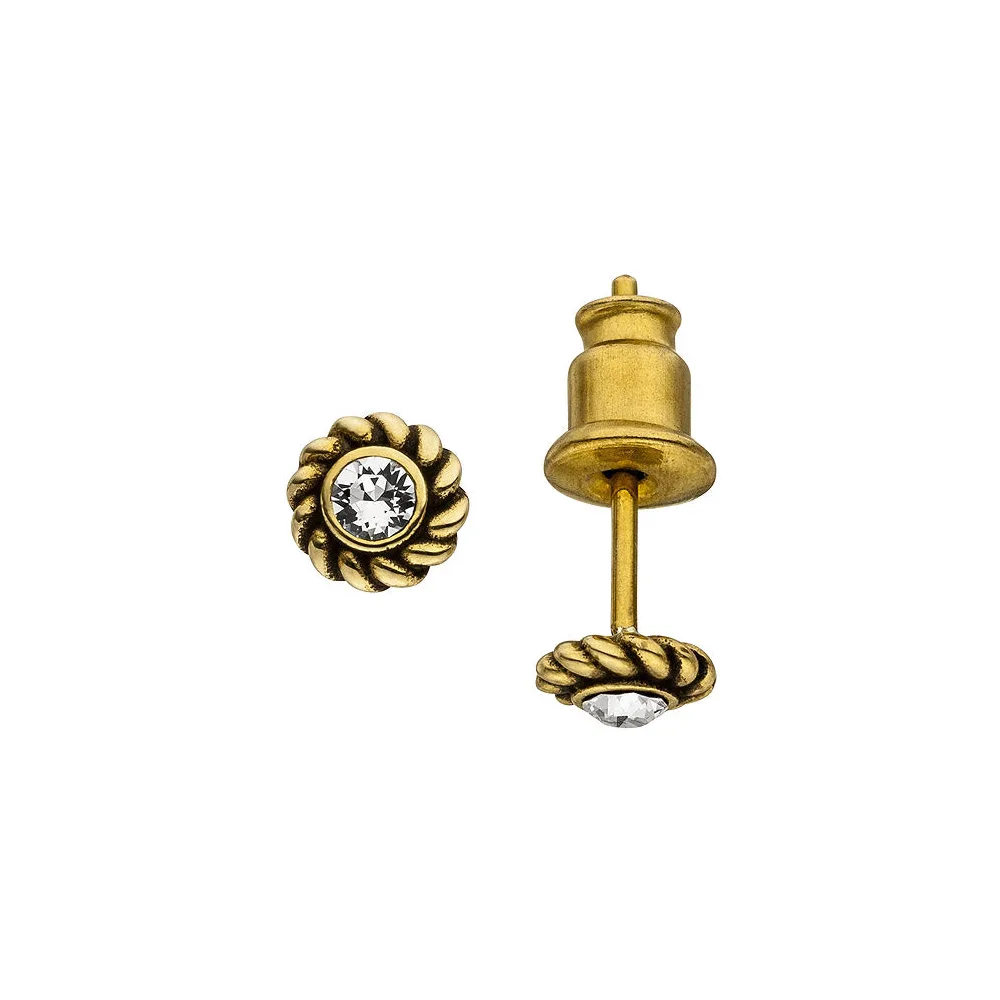Ohrstecker Edelstahl goldfarben mit SWAROVSKI® ELEMENTS