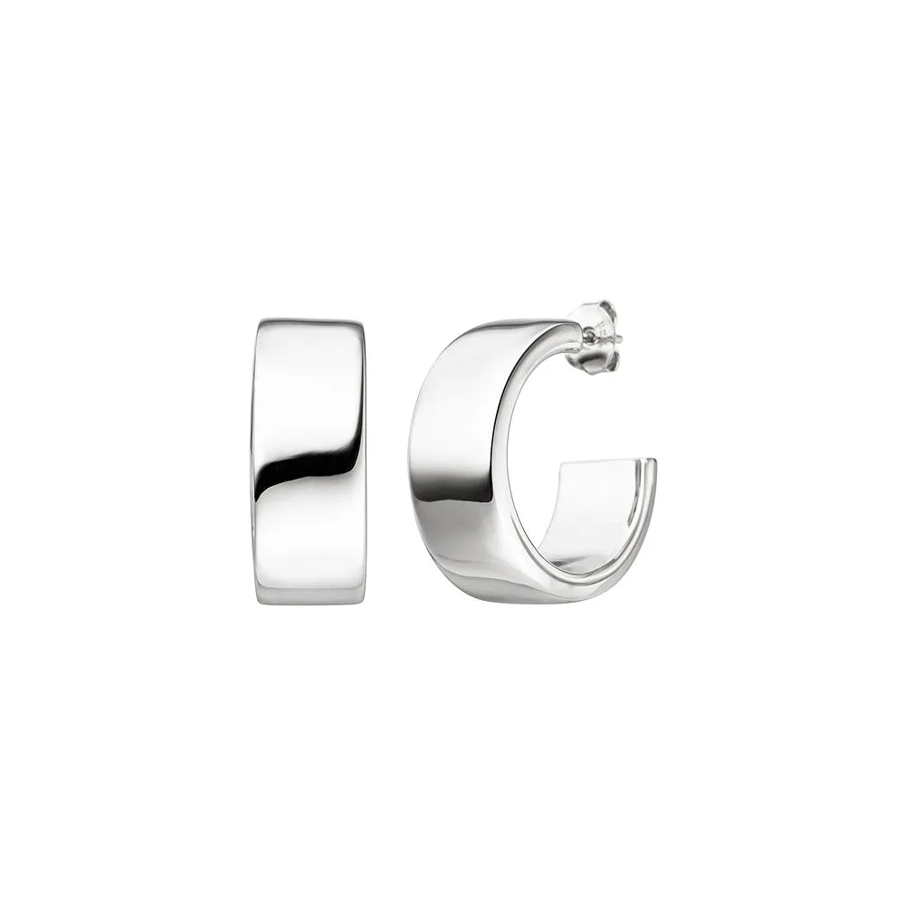 Halbcreolen 925 Sterling Silber Ohrringe Creolen Silberohrringe