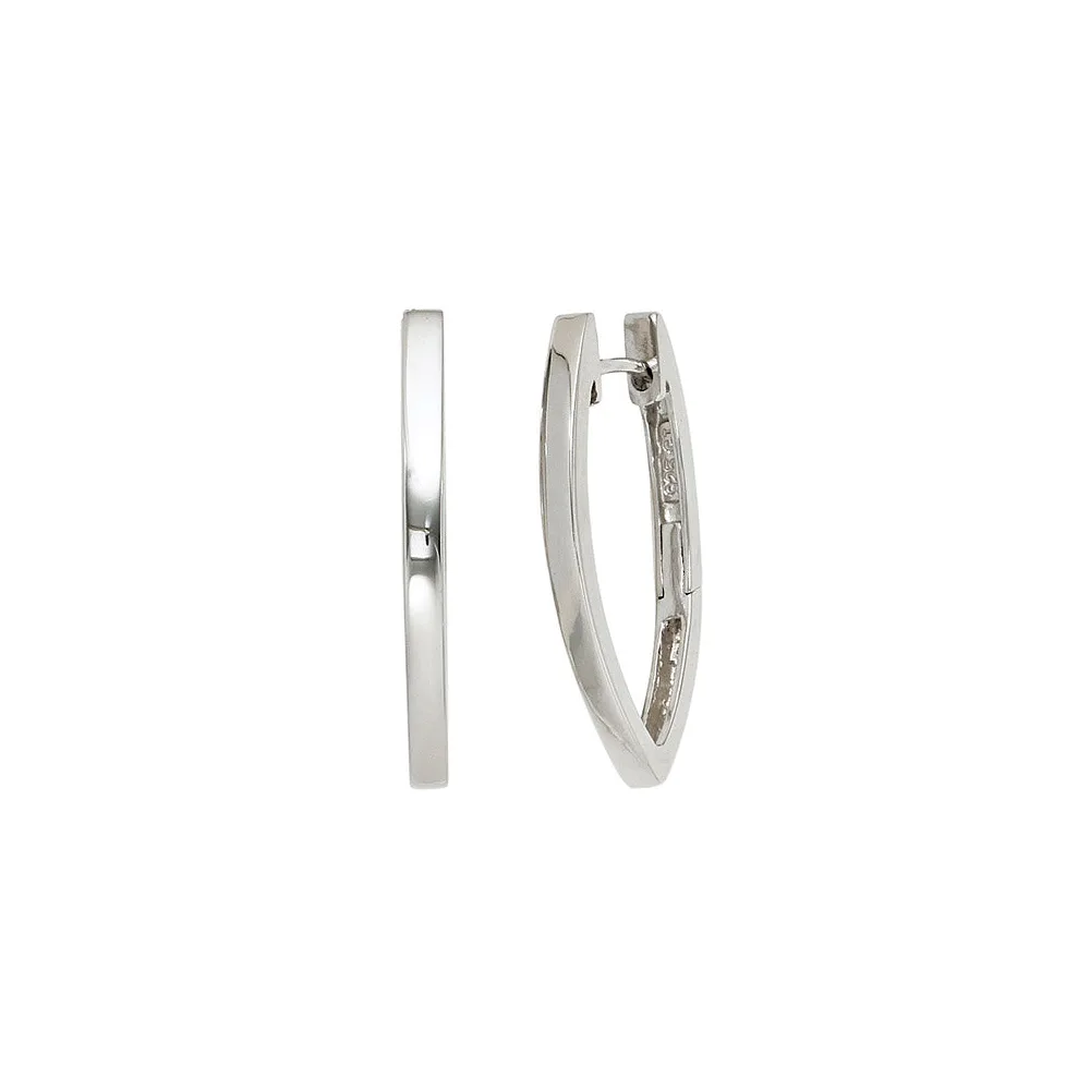 Creolen oval 925 Sterling Silber Ohrringe Silberohrringe Silbercreolen