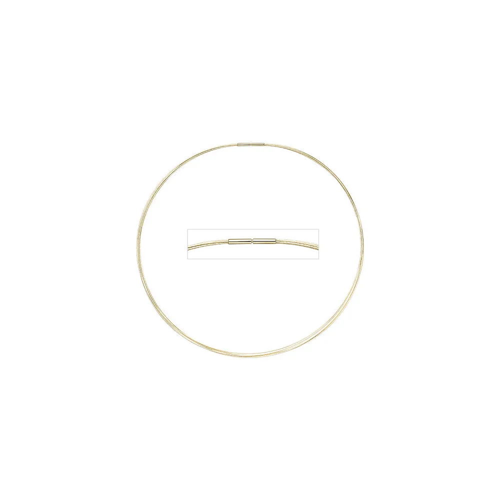 Halsreif 5-reihig 585 Gold Gelbgold 42 cm Goldkette Goldreif