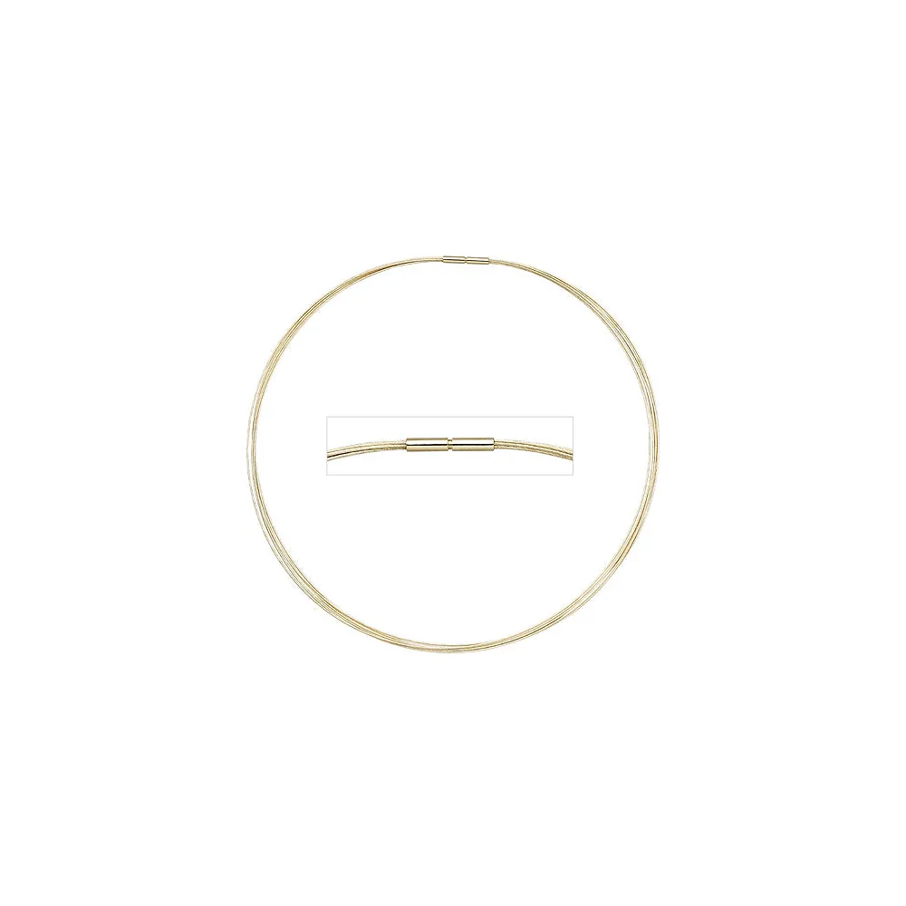 Halsreif 7-reihig 585 Gold Gelbgold 45 cm Goldkette Goldreif