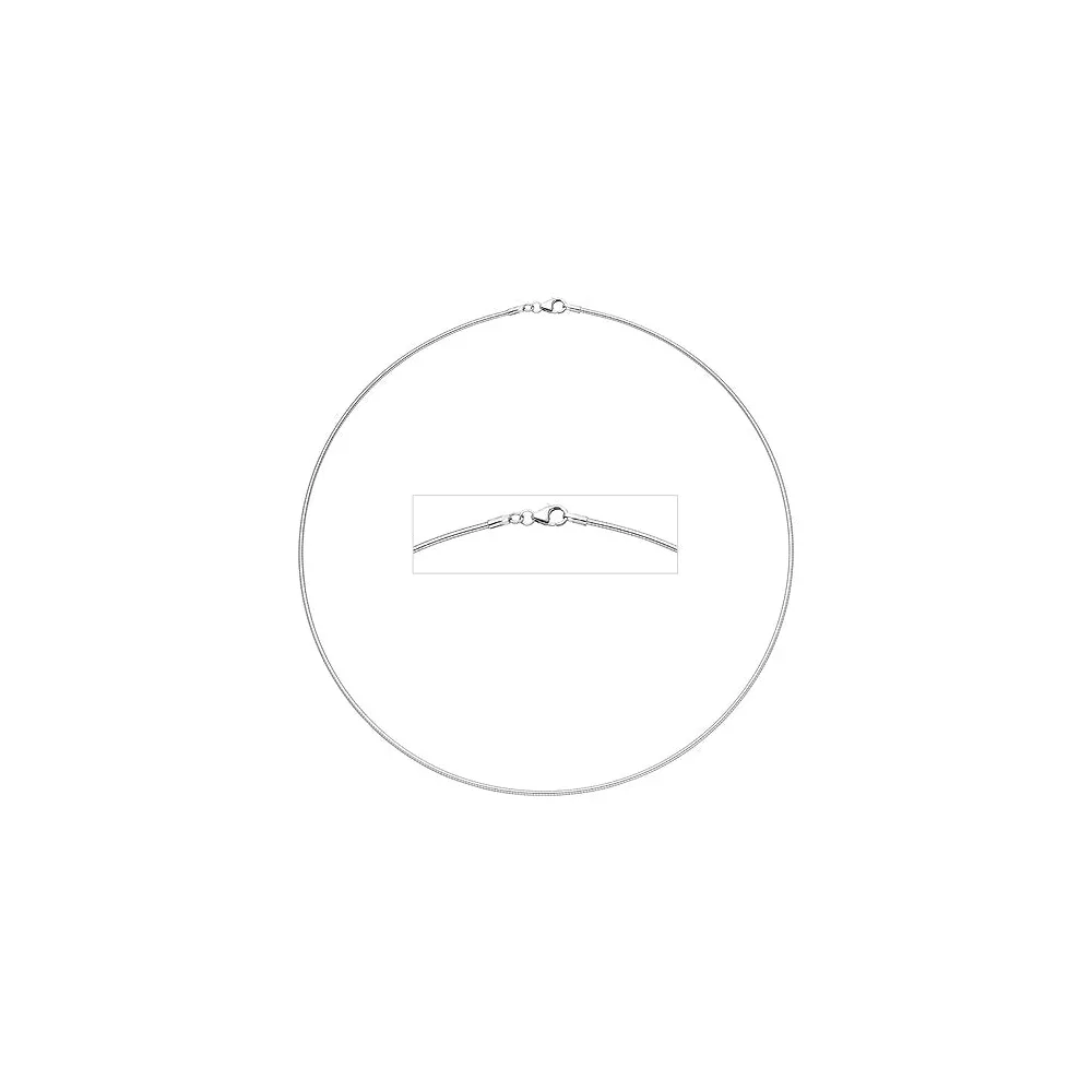 Halsreif 925 Sterling Silber 1 1 mm 38 cm Silberkette Karabiner
