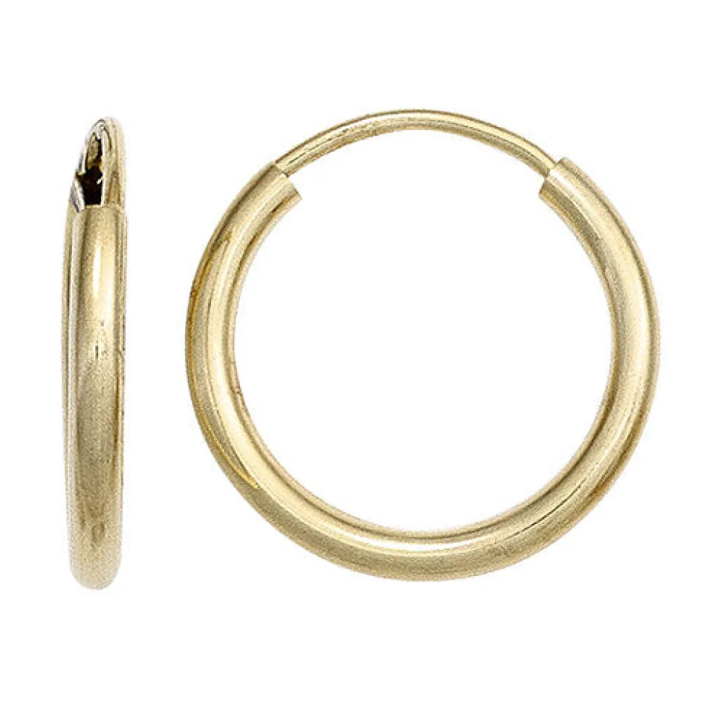 Creolen rund 585 Gold Gelbgold Ohrringe Goldohrringe Goldcreolen
