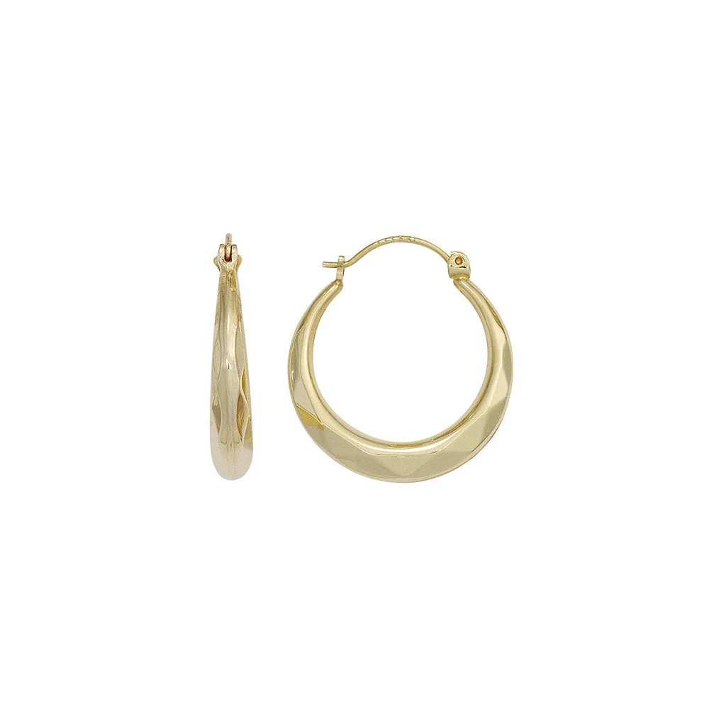 Creolen rund 585 Gold Gelbgold Ohrringe Goldohrringe Goldcreolen