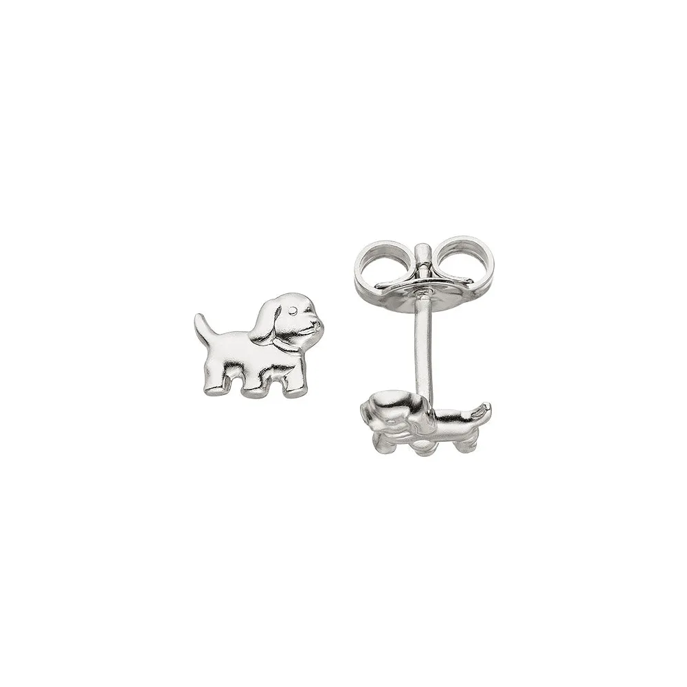 Ohrstecker Hund 925 Sterling Silber Ohrringe Silberohrringe Hundeohrringe