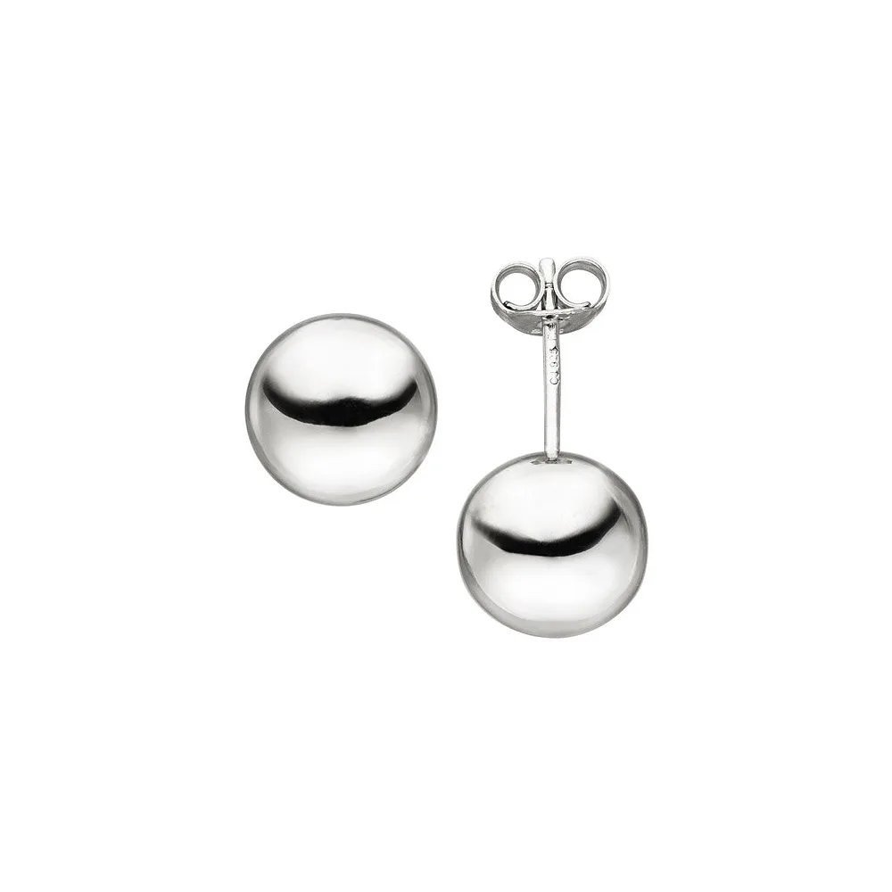 Ohrstecker Kugel 10 mm 925 Sterling Silber Ohrringe Kugelohrstecker