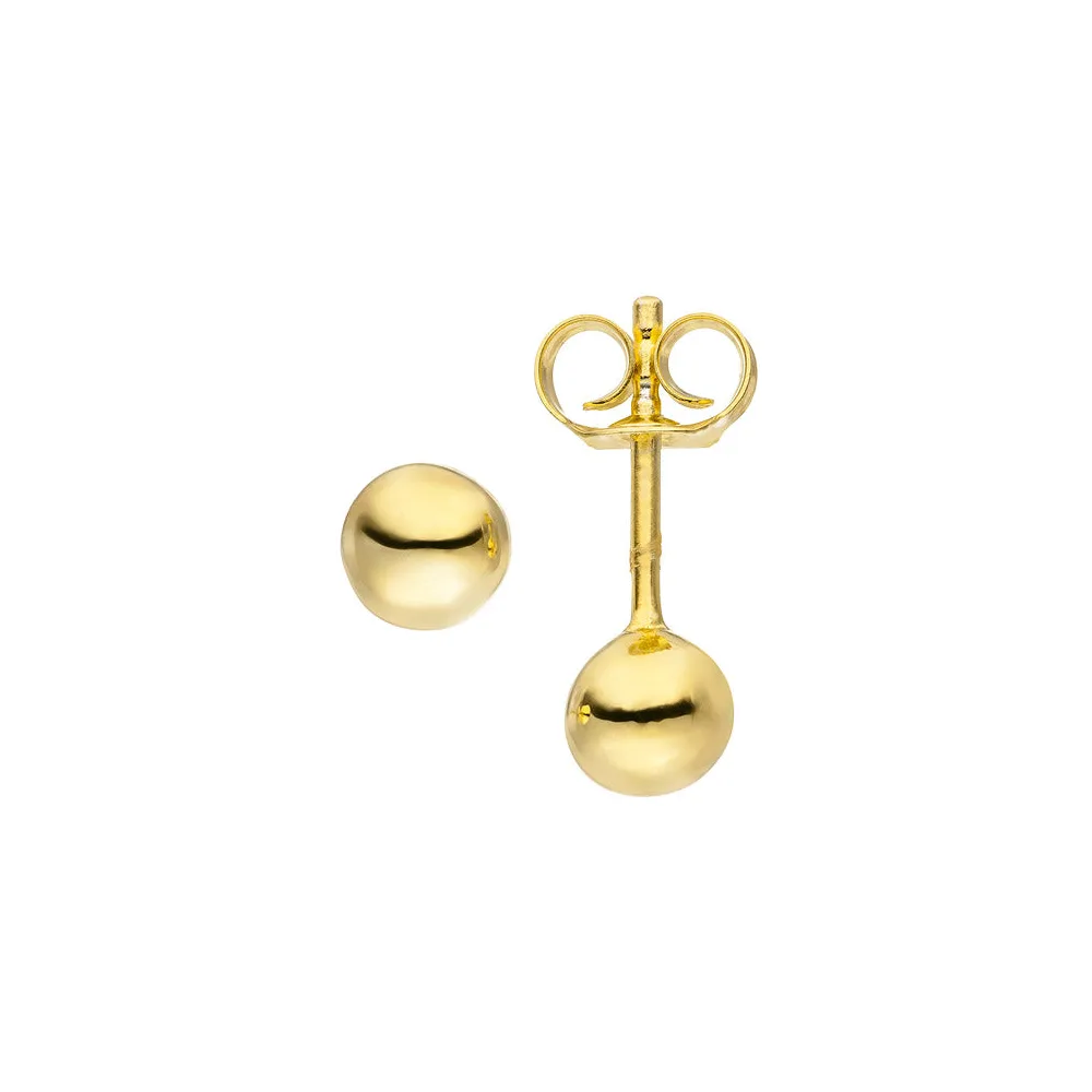 Ohrstecker Kugel 5 mm 925 Silber gold vergoldet Ohrringe Kugelohrstecker