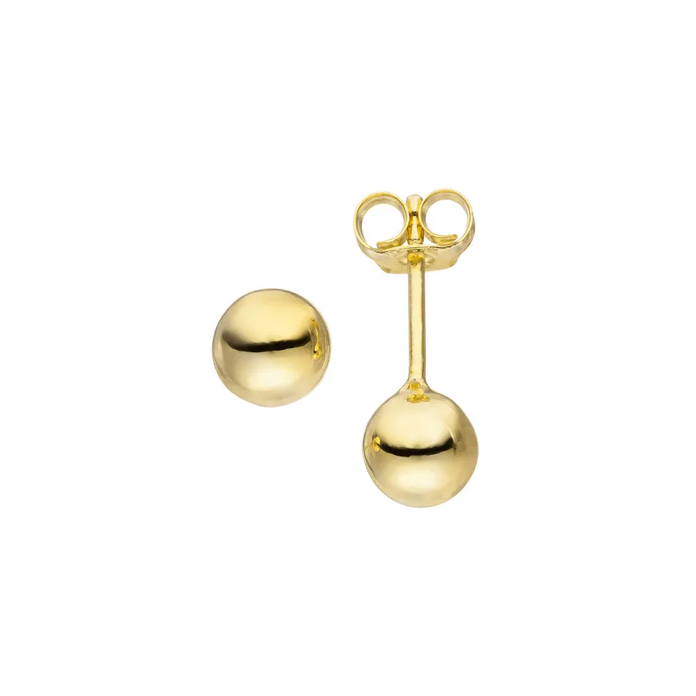 Ohrstecker Kugel 6 mm 925 Silber gold vergoldet Ohrringe Kugelohrstecker